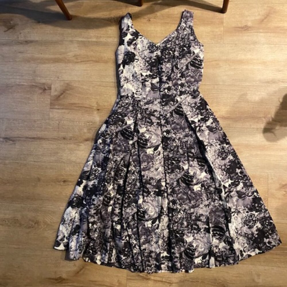 Black and White Floral Dress